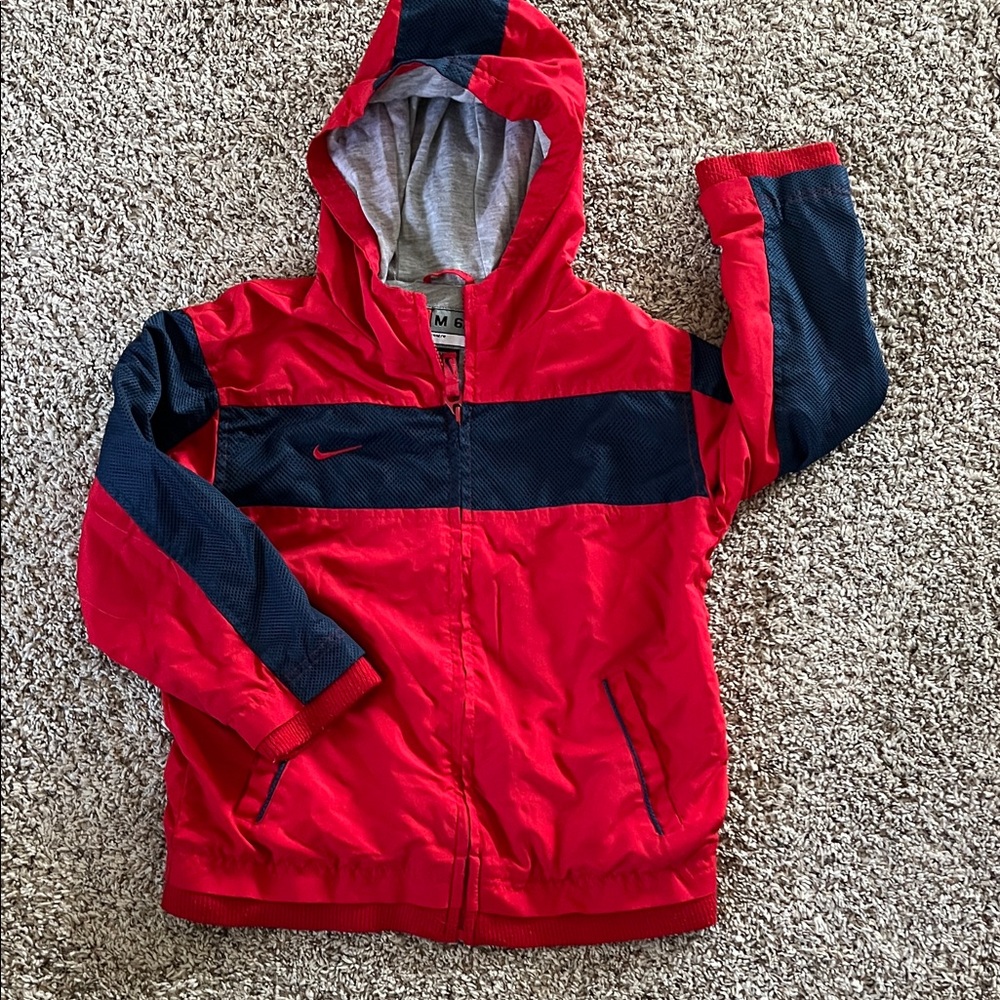 Nike Red and Black Hooded Jacket